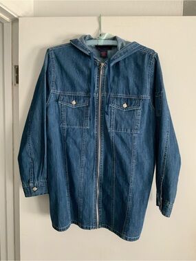 Denim&Co Light Blue Denim Hooded Jacket